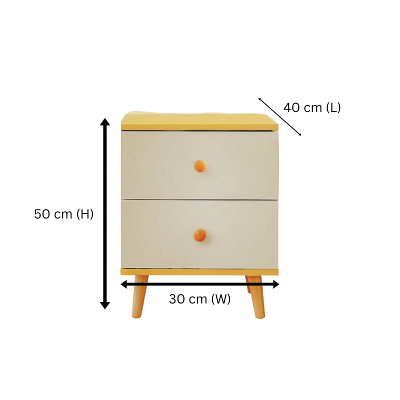 NNECN 5 Layer White Drawer Chest Storage with Bedside Table - Image 6