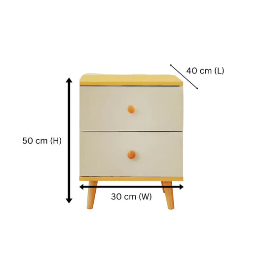 NNECN 5 Layer White Drawer Chest Storage with Bedside Table - Image 6