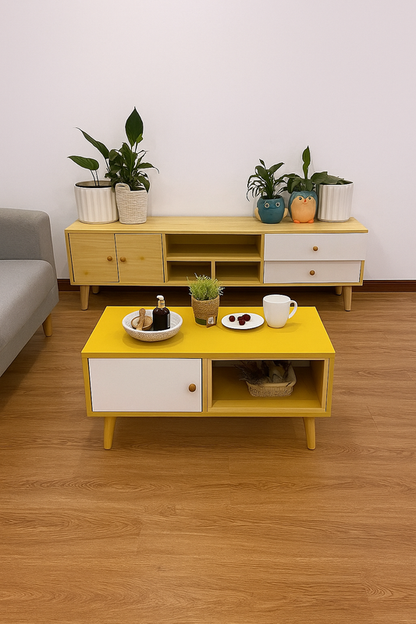 NNECN Modern Living Room TV Stand Table Set - Image 2