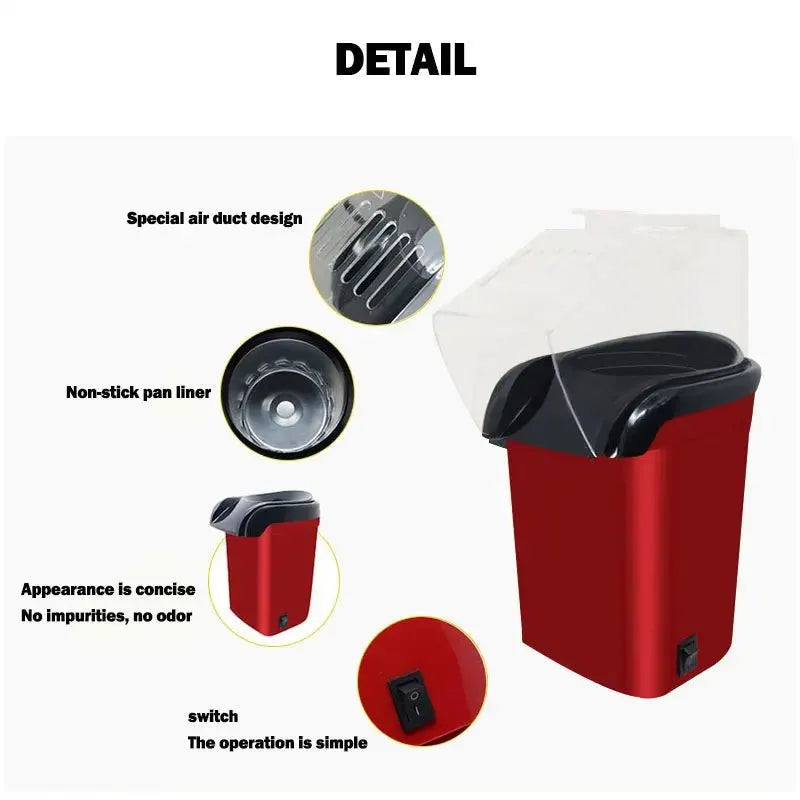 Automatic Hot Air Pop Corn Maker Machine - Image 3