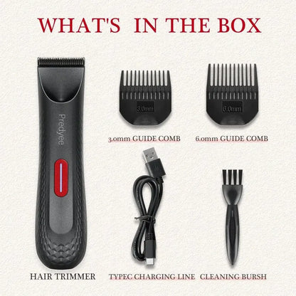 Womens Waterproof Intimate Hair Trimmer Body Groomer Red