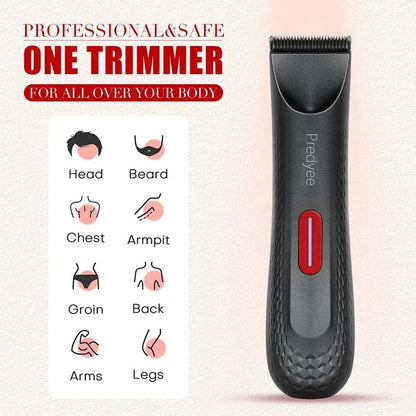 Womens Waterproof Intimate Hair Trimmer Body Groomer Red - Image 5