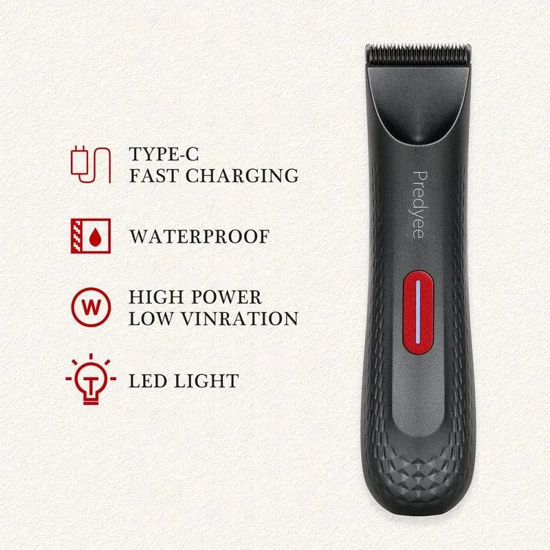 Womens Waterproof Intimate Hair Trimmer Body Groomer Red - Image 7