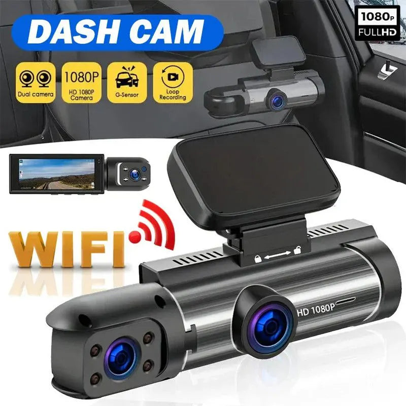 1080P WiFi Dual Lens Dash Cam Front Rear Car DVR - Image 3