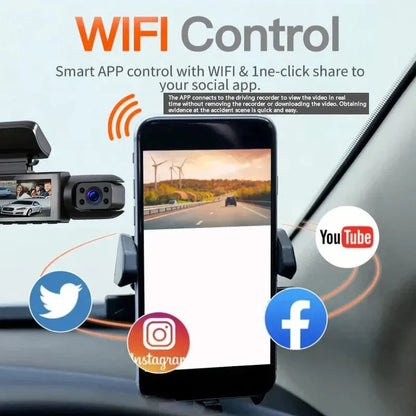 1080P WiFi Dual Lens Dash Cam Front Rear Car DVR - Image 7