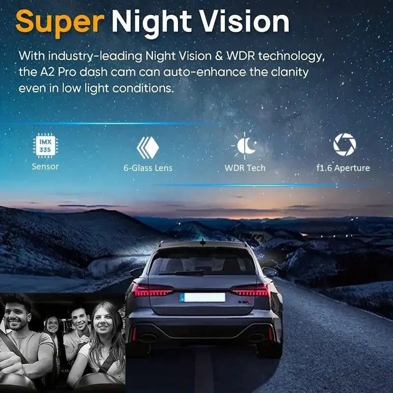 1080P WiFi Dual Lens Dash Cam Front Rear Car DVR - Image 8