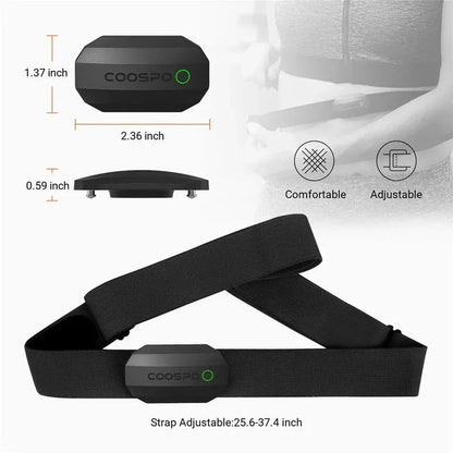 Dual Mode Heart Rate Sensor  ANT+ And Bluetooth Chest Strap Black - Image 7
