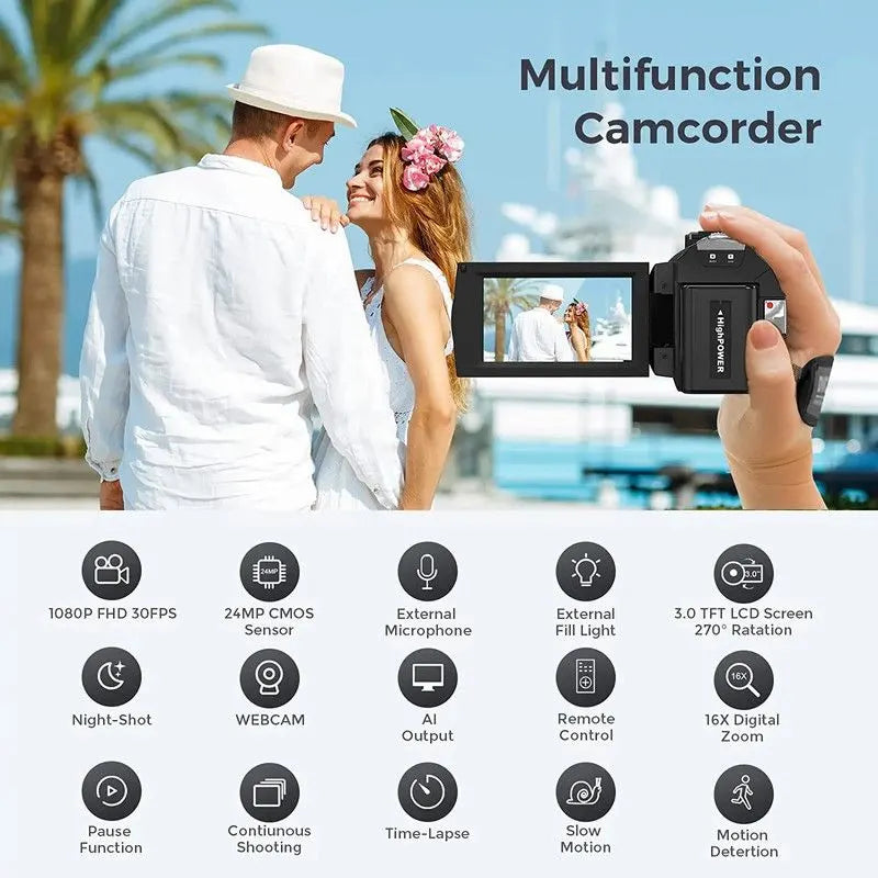 Digital HD Camera with Rotating Screen