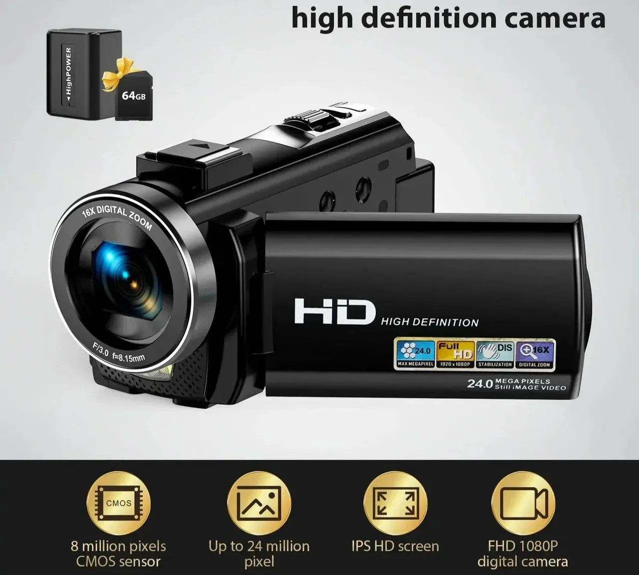 Digital HD Camera with Rotating Screen - Image 2