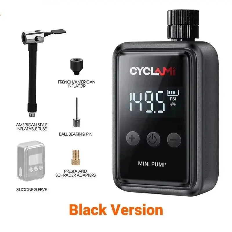 Mini Electric Bicycle Air Pump 150PSI Portable Inflator