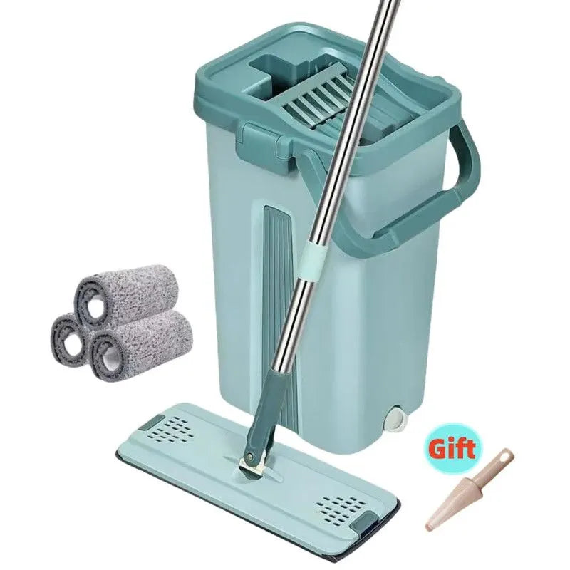Flat Squeeze Mop & Bucket Set - Image 4