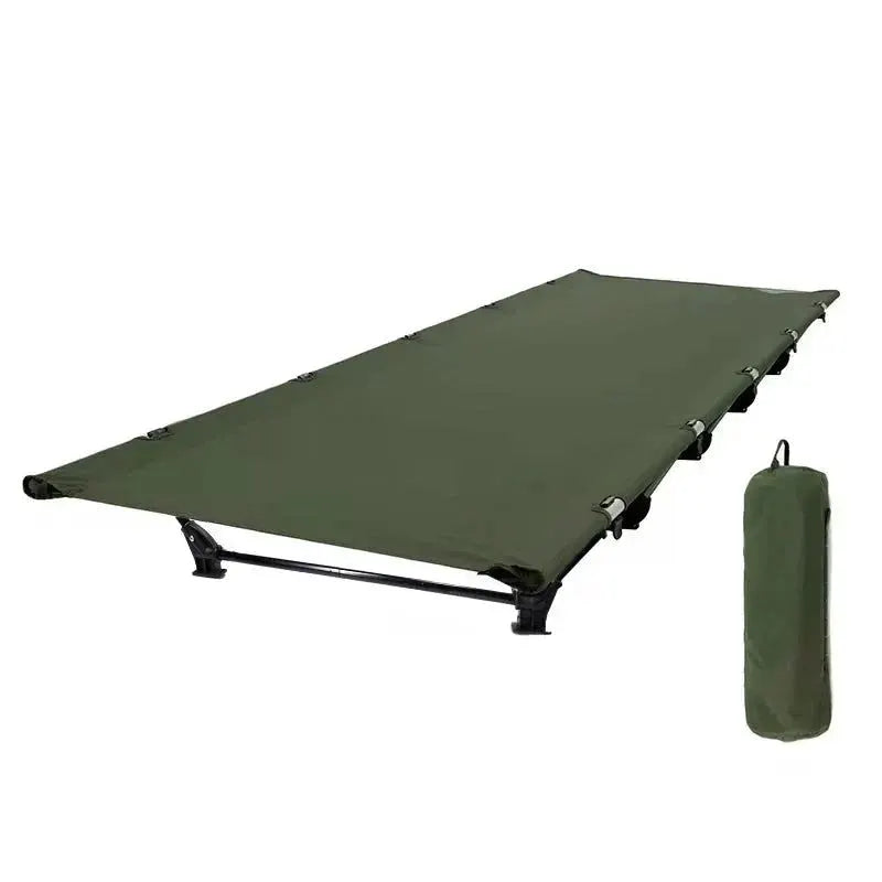 Portable Camping Cot Compact Folding Bed Green - Image 5