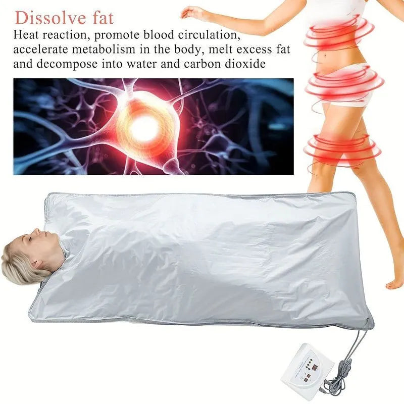 Far Infrared Sauna Blanket For Slimming & Detox(White) - Image 3