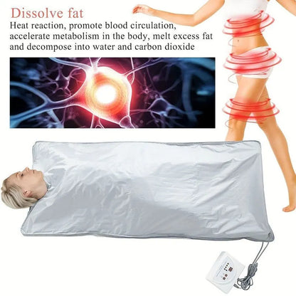 Far Infrared Sauna Blanket For Slimming & Detox(White) - Image 3