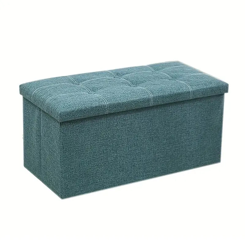 Linen Foldable Storage Stool Chair Box - Image 3