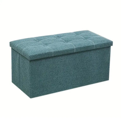 Linen Foldable Storage Stool Chair Box - Image 3