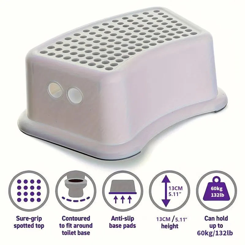 Kids Step Stool Anti-Slip Plastic for Bathroom Use - Image 2