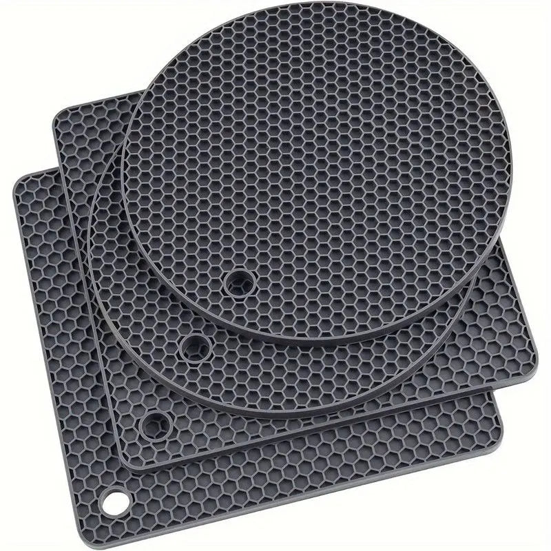 Silicone Trivets Set Heat-Resistant & Non-Slip (4PCS) - Image 2