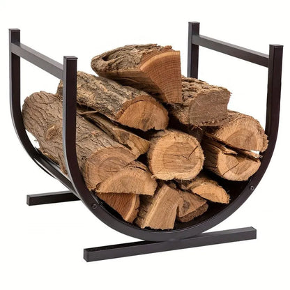 U-Shaped Metal Firewood Rack Stand