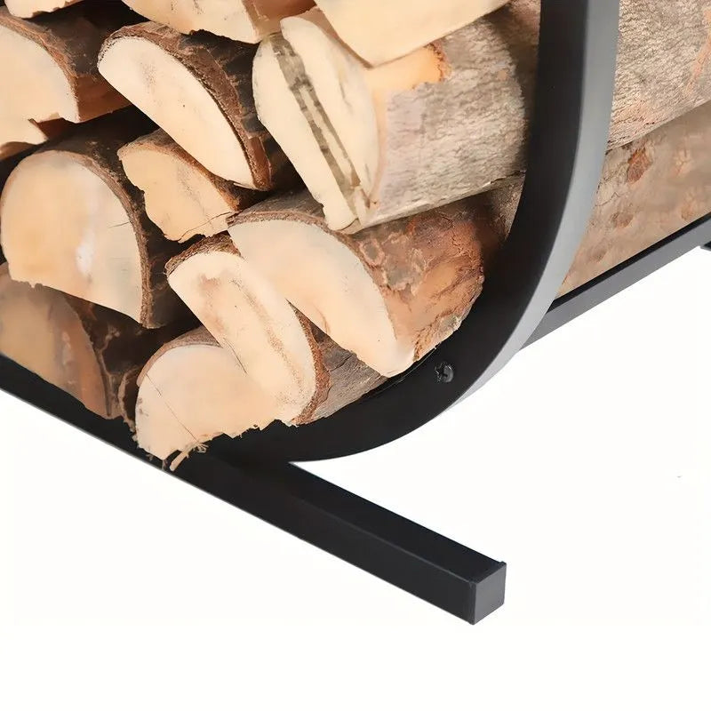 U-Shaped Metal Firewood Rack Stand - Image 3