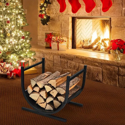 U-Shaped Metal Firewood Rack Stand - Image 6