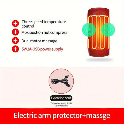 Heated Arm Massager Sleeve with USB Compression Therapy - Image 2
