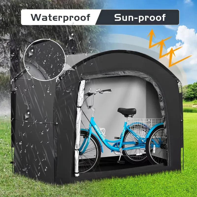 4-Bike Waterproof Outdoor Storage Tent Cover - Image 2