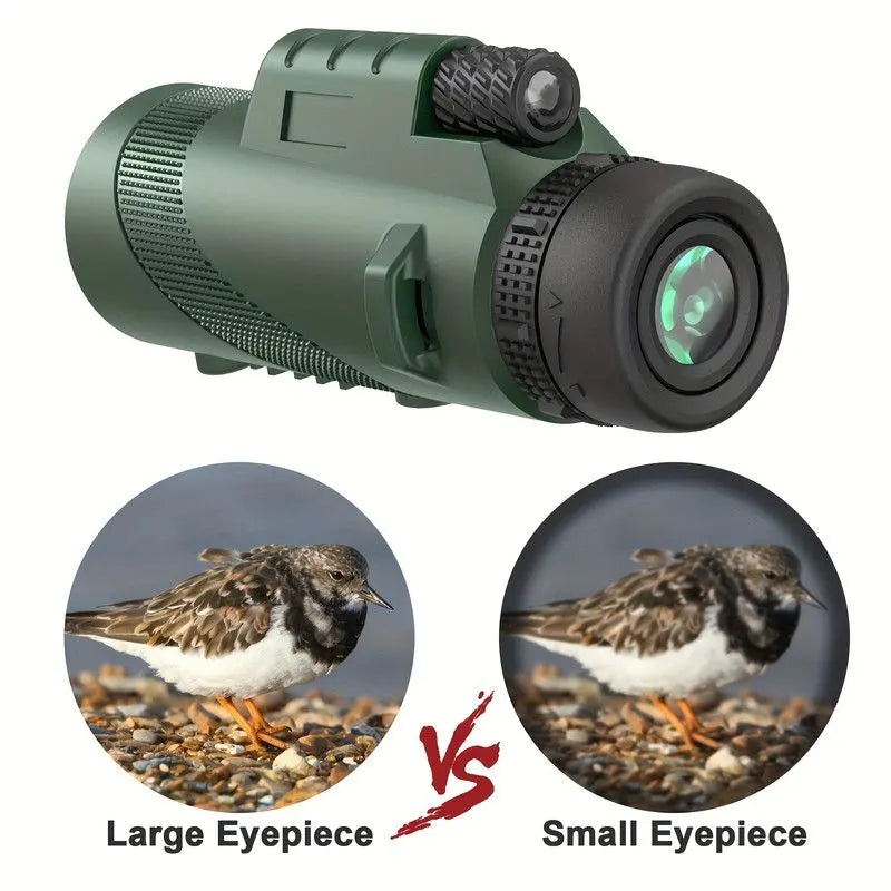 HD Monocular Telescope with Phone Holder and Tripod