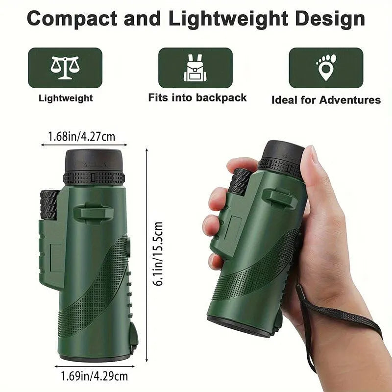 HD Monocular Telescope with Phone Holder and Tripod - Image 2