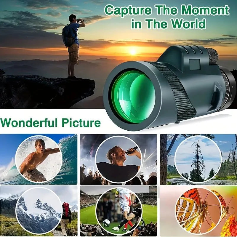 HD Monocular Telescope with Phone Holder and Tripod - Image 4