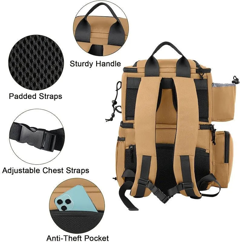 Fishing Tackle Backpack with Rod Holders & Cooler - Image 3