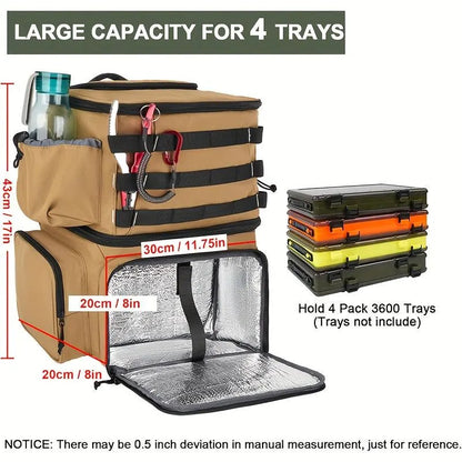 Fishing Tackle Backpack with Rod Holders & Cooler - Image 4