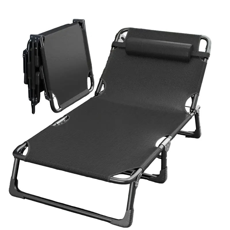 Foldable Oxford Cloth Sun Lounger with Headrest