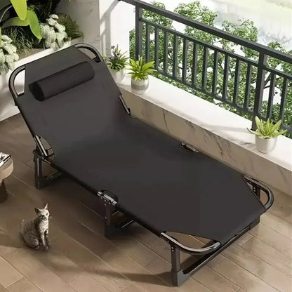 Foldable Oxford Cloth Sun Lounger with Headrest - Image 3