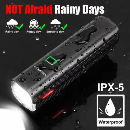 USB Rechargeable Bicycle Light Set Black - Image 7