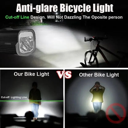 USB Rechargeable Bicycle Light Set Black - Image 8