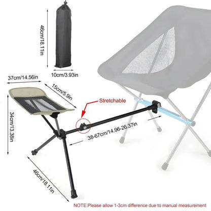 Portable Folding Chair Footrest Khaki - Image 2