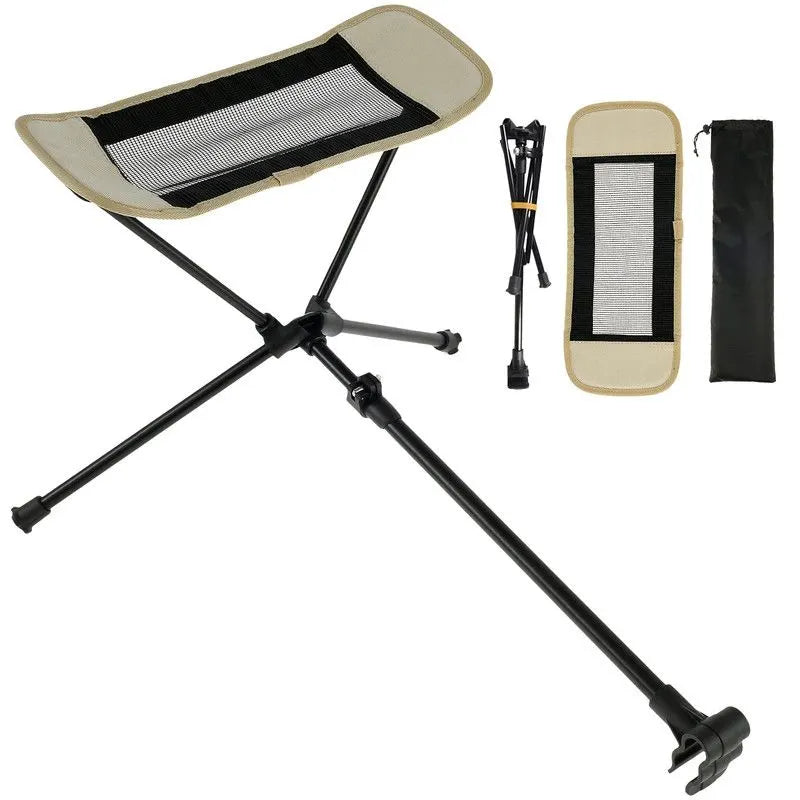 Portable Folding Chair Footrest Khaki - Image 3