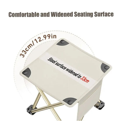 Outdoor Portable Folding Stool White - Image 2