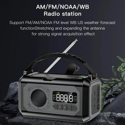 Solar Hand Crank Emergency Radio Grey - Image 4