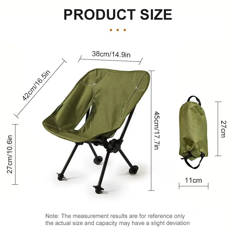 Childrens Camping Moon Chair Green - Image 3