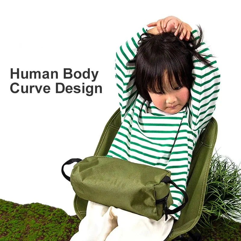 Childrens Camping Moon Chair Green - Image 5