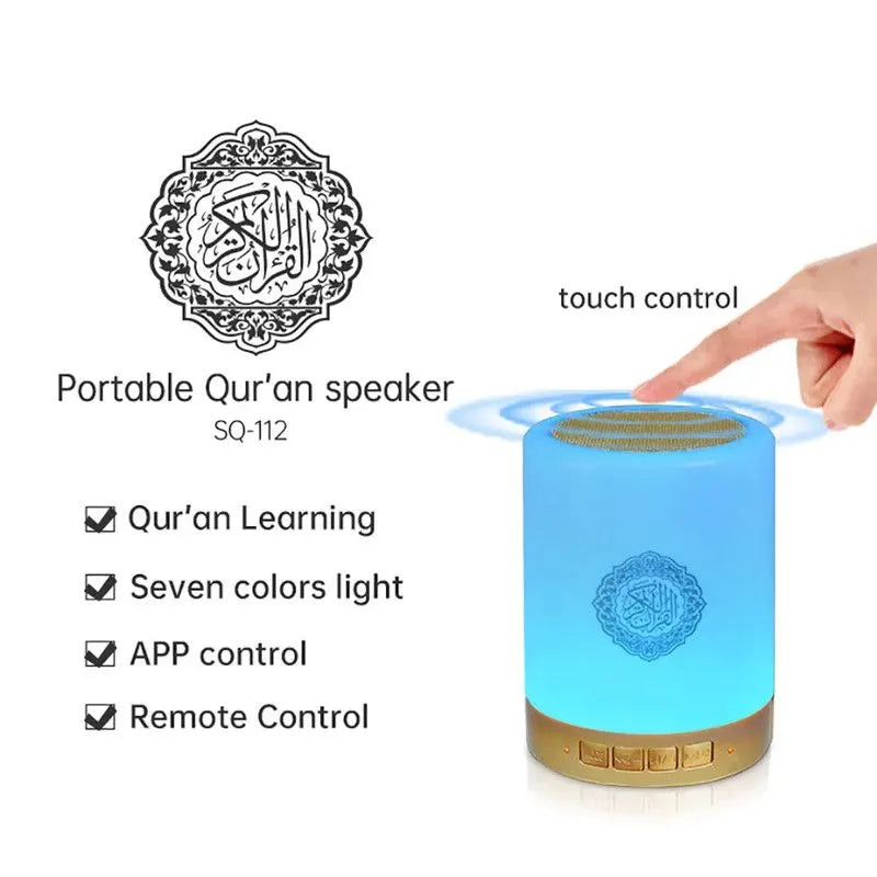 Night Light Bluetooth Quran Speaker White - Image 2
