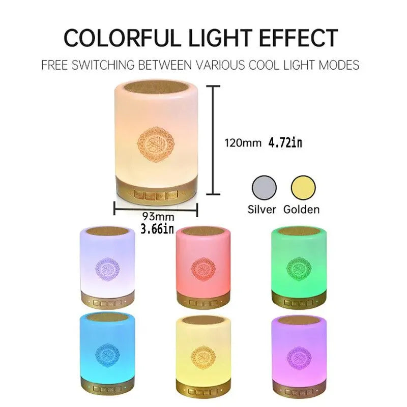 Night Light Bluetooth Quran Speaker White - Image 7