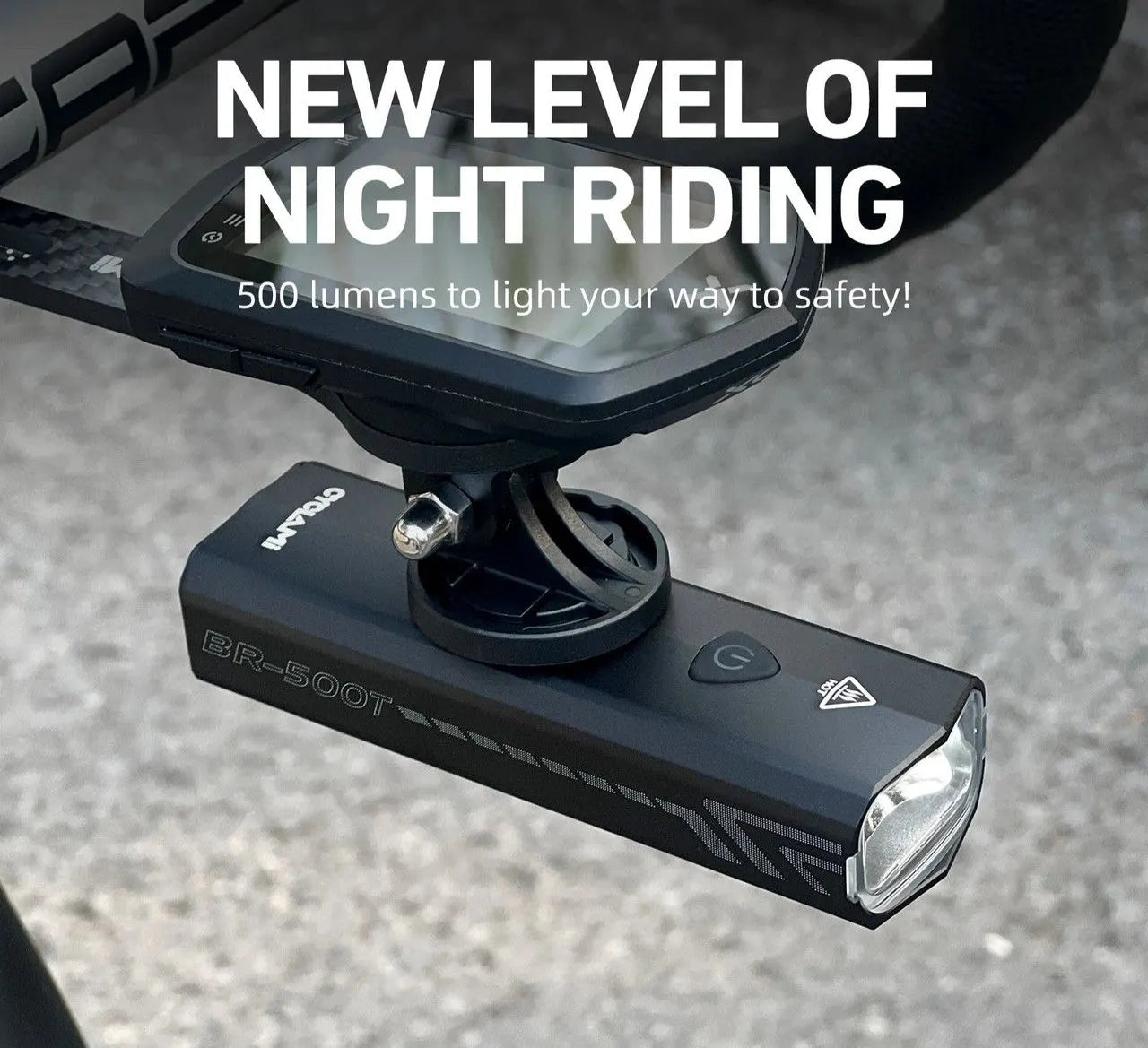 500 Lumen USB Rechargeable Bike Light Black - Image 2