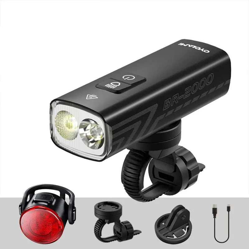 Bicycle Headlight with Taillight Black - Image 3