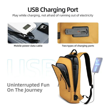 15.6-Inch Thin Laptop Backpack Yellow - Image 2