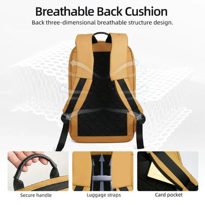15.6-Inch Thin Laptop Backpack Yellow - Image 3