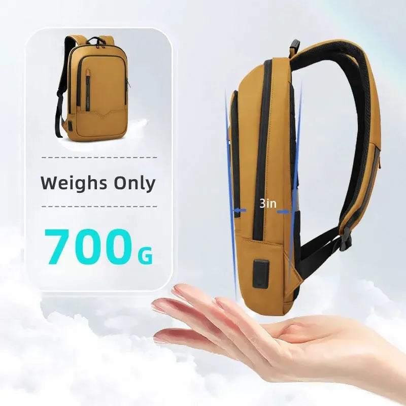 15.6-Inch Thin Laptop Backpack Yellow - Image 4