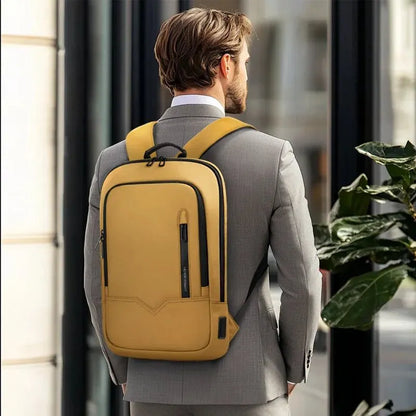 15.6-Inch Thin Laptop Backpack Yellow - Image 6